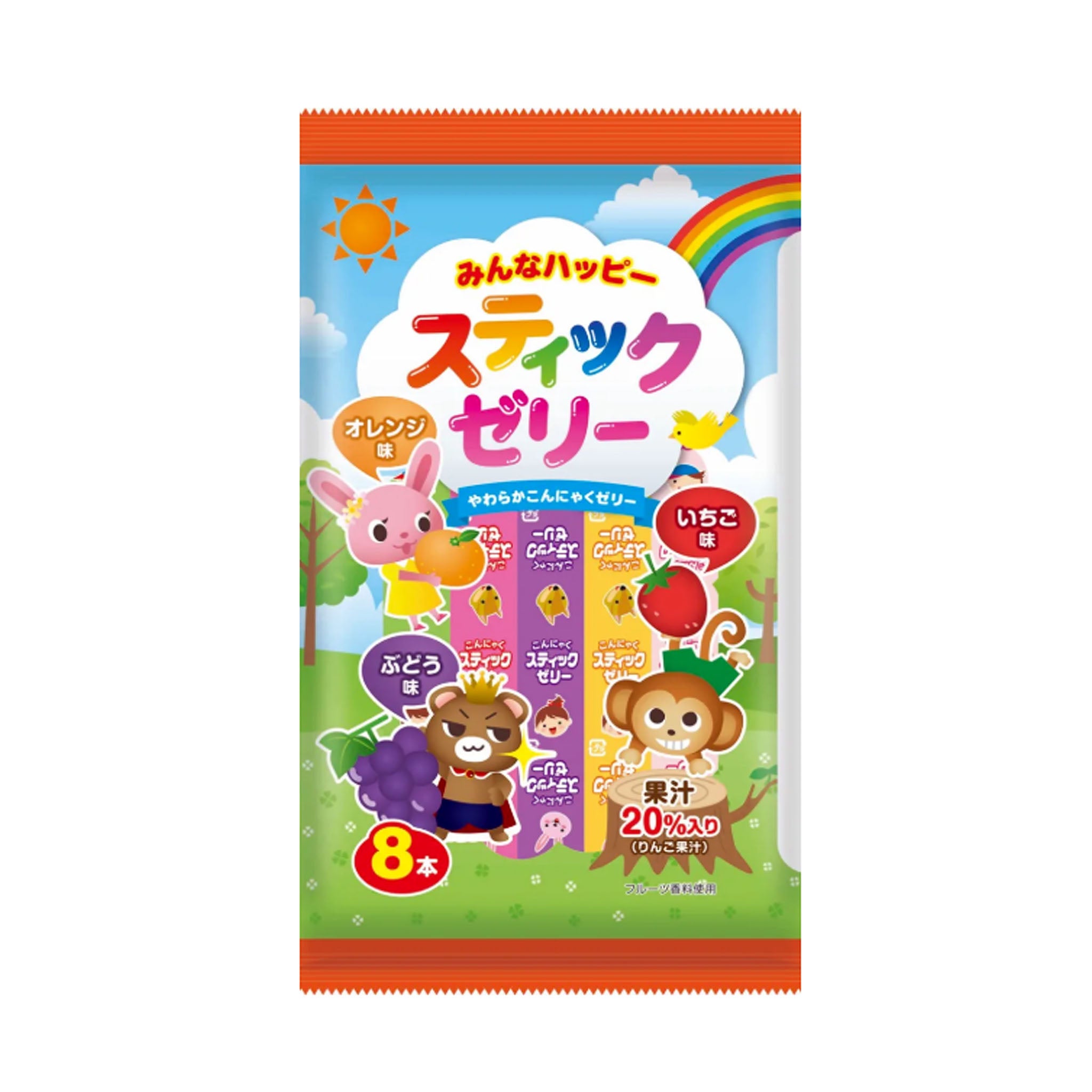 Ribon Everybody's Happy Stick-shaped Jelly